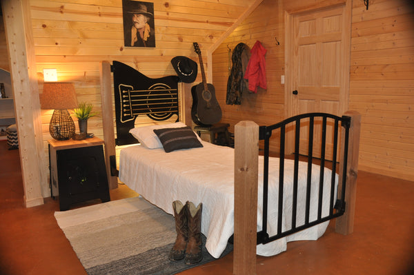 "Clasic Guitar" Rustic Twin Bed