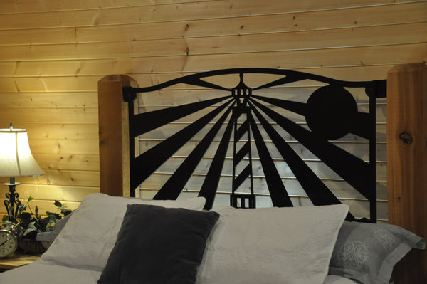 "Centerpoint Lighthouse" Rustic Queen Bed