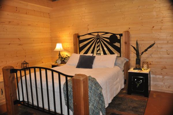 "Centerpoint Lighthouse" Rustic Queen Bed